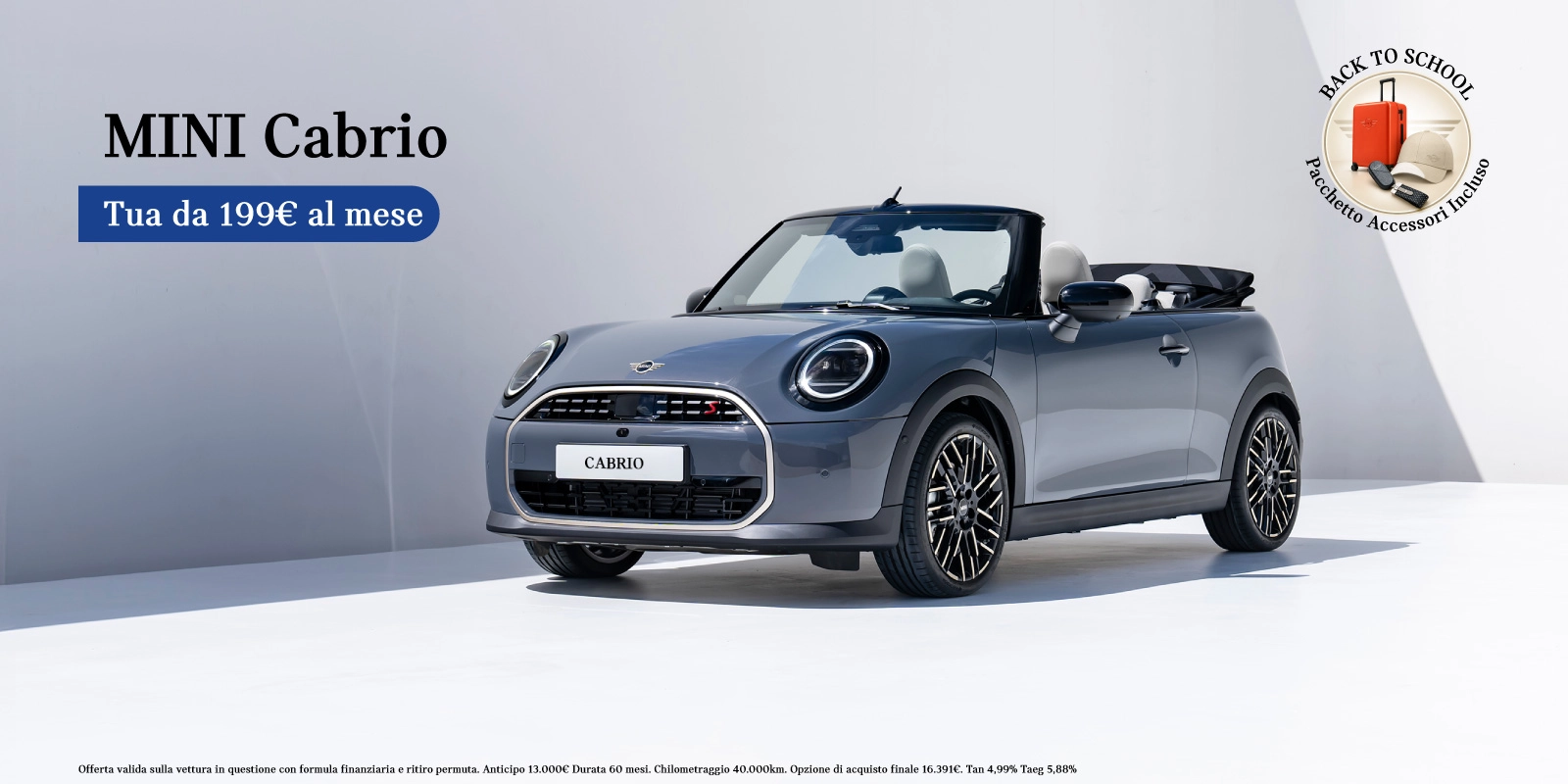 Nuova Mini Cabrio - Tua a partire da 199€/mese