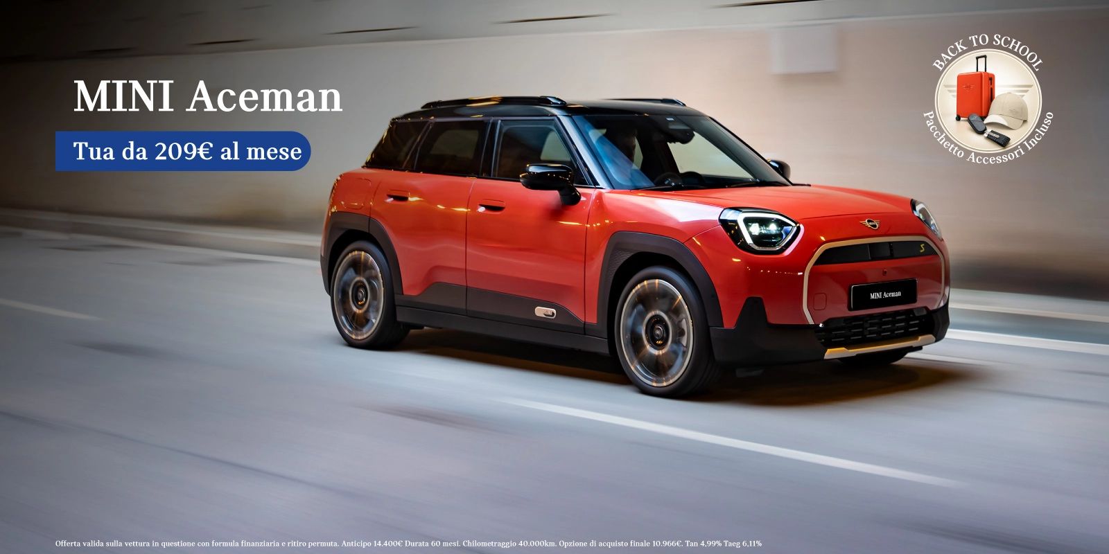 Nuova Mini Aceman - Tua a partire da 209€/mese