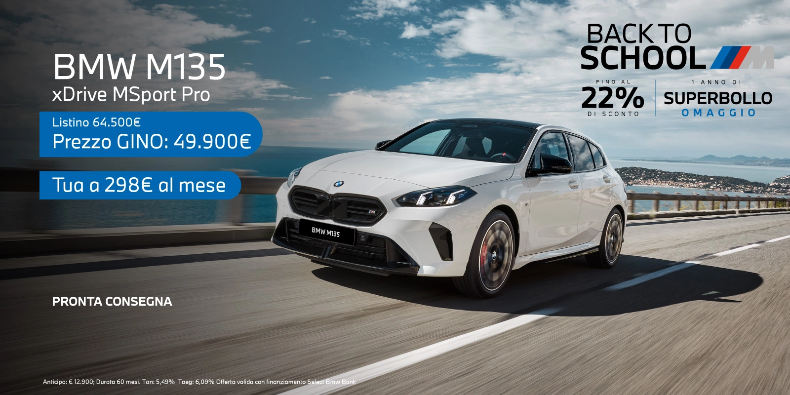 Nuova BMW Serie 1 M135 - Tua a partire da 298€/mese