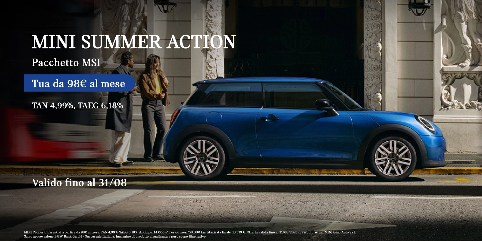 Mini Summer Action - la tua Mini da 98€ al mese