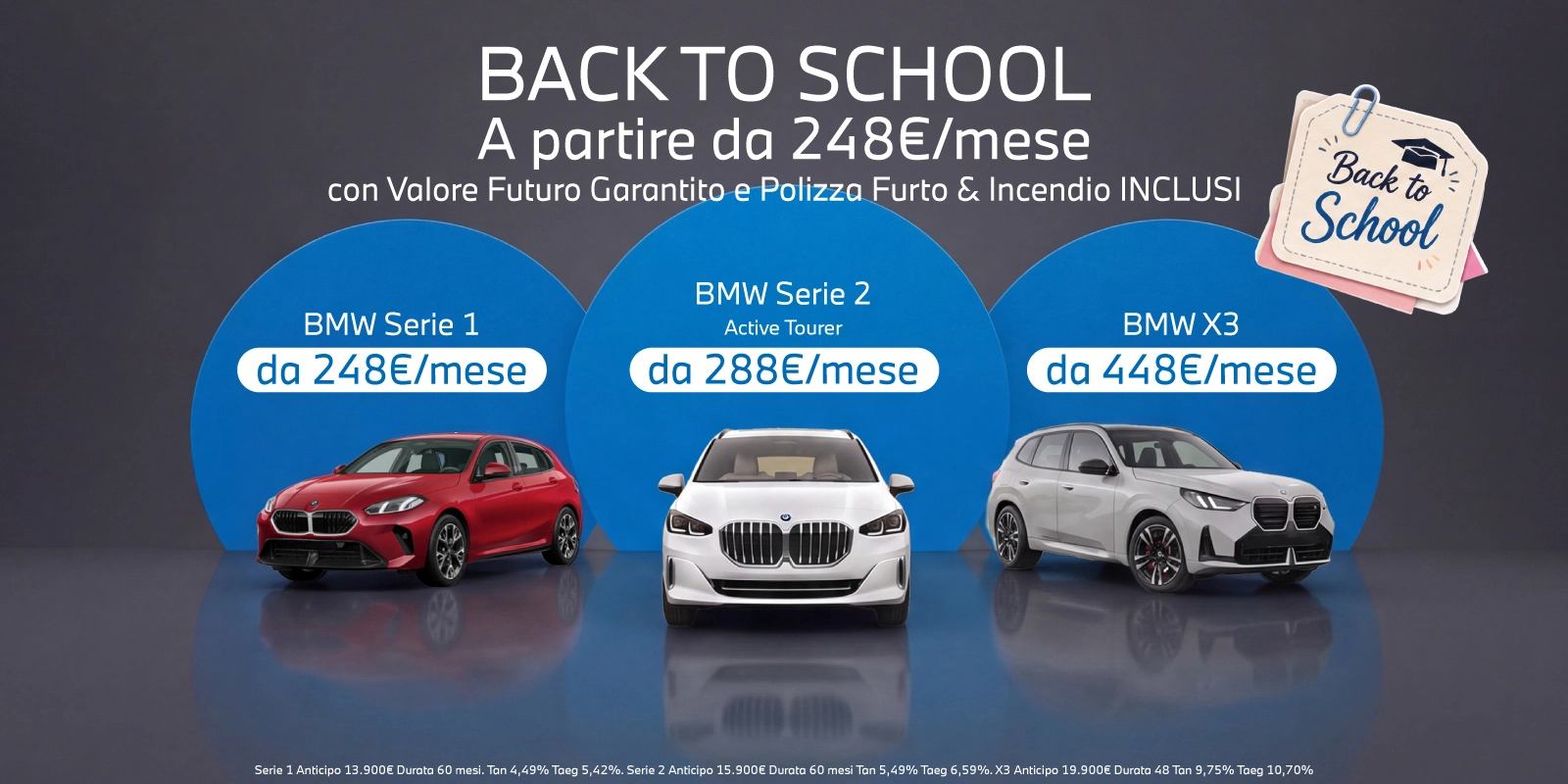 BMW Back to School - A partire da 248€/mese