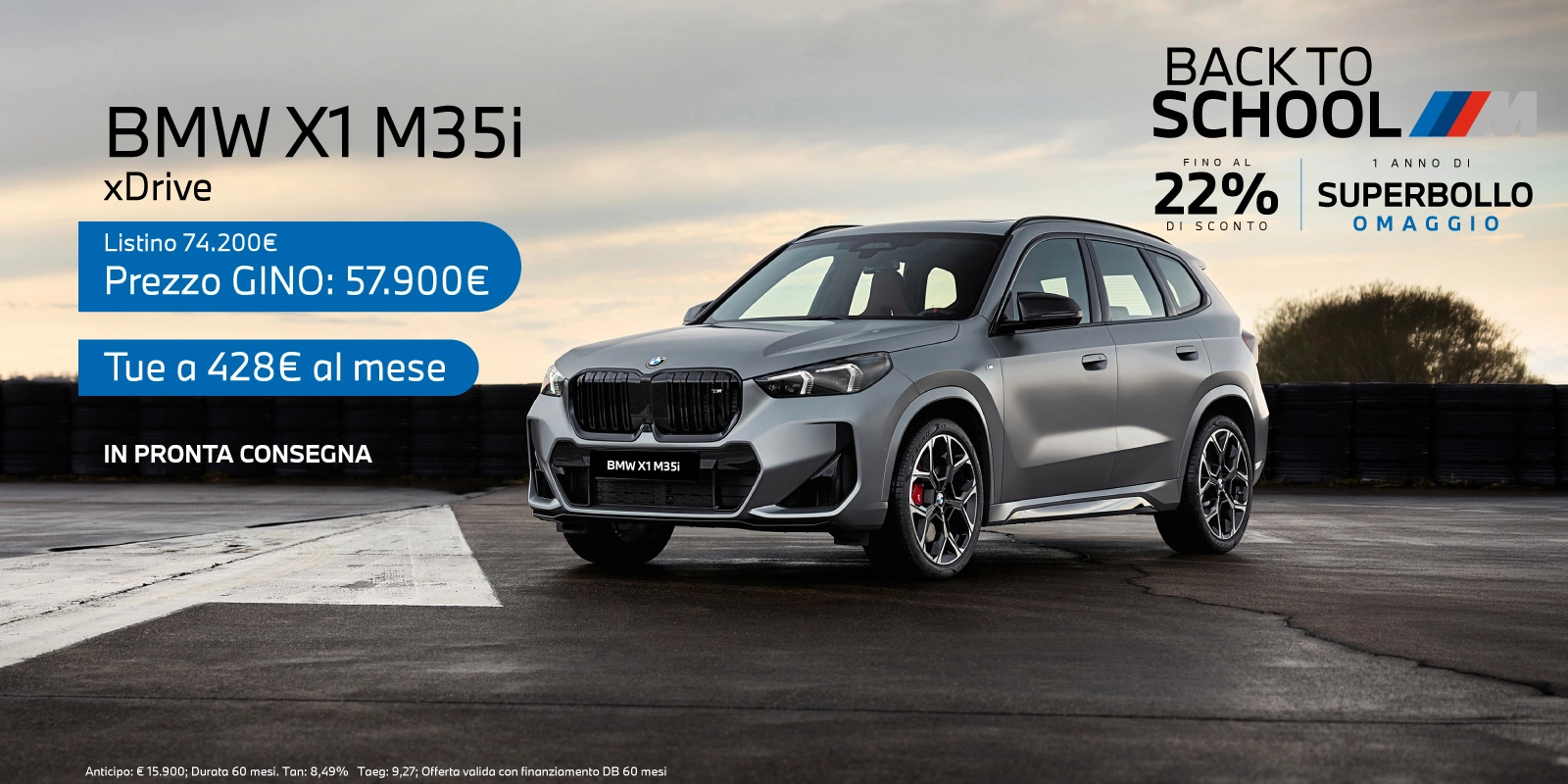 Nuova BMW X1 M35i - Tua a partire da 428€/mese