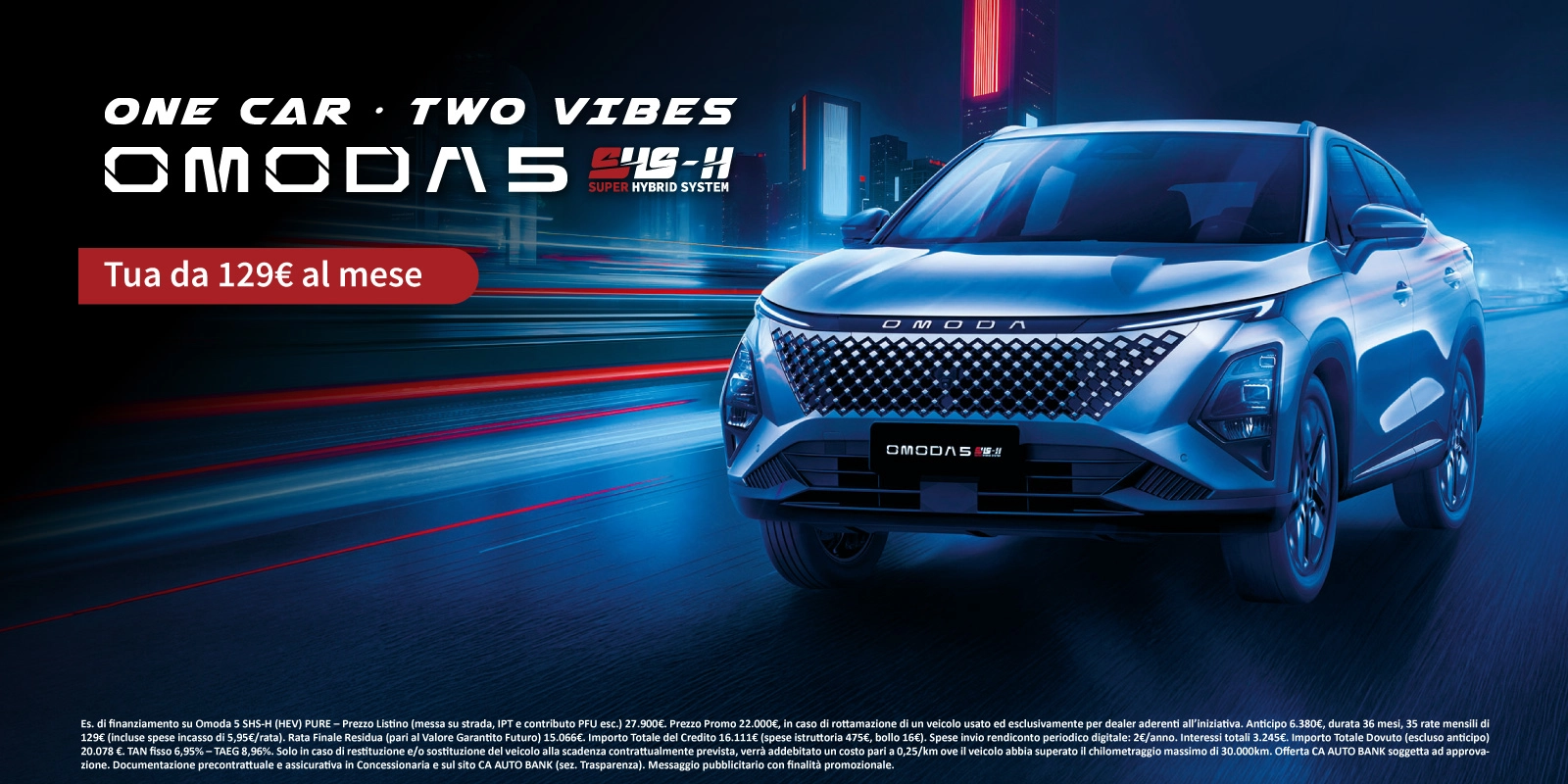 Nuova Omoda 5 SHS-H - Tua da 129€ al mese