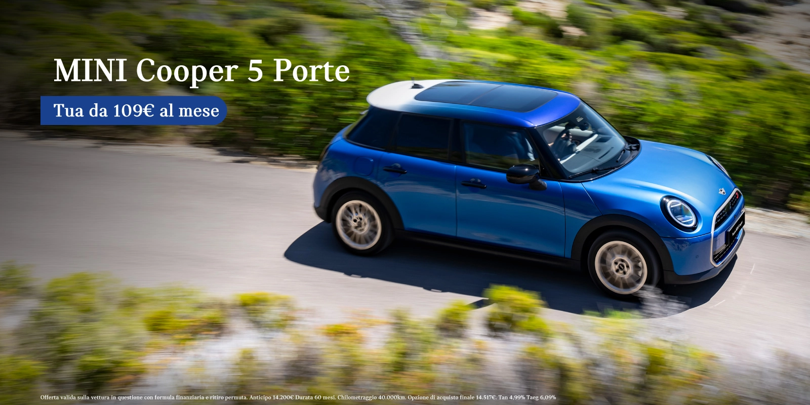 Nuova Mini Cooper 5 Porte - Tua a partire da 109€/mese