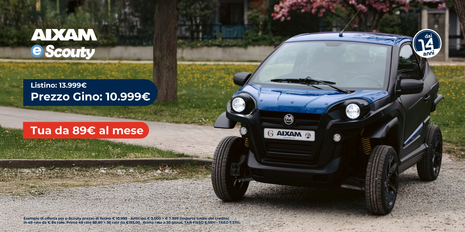 Nuova Aixam e-Scouty - Tua a partire da 89€/mese