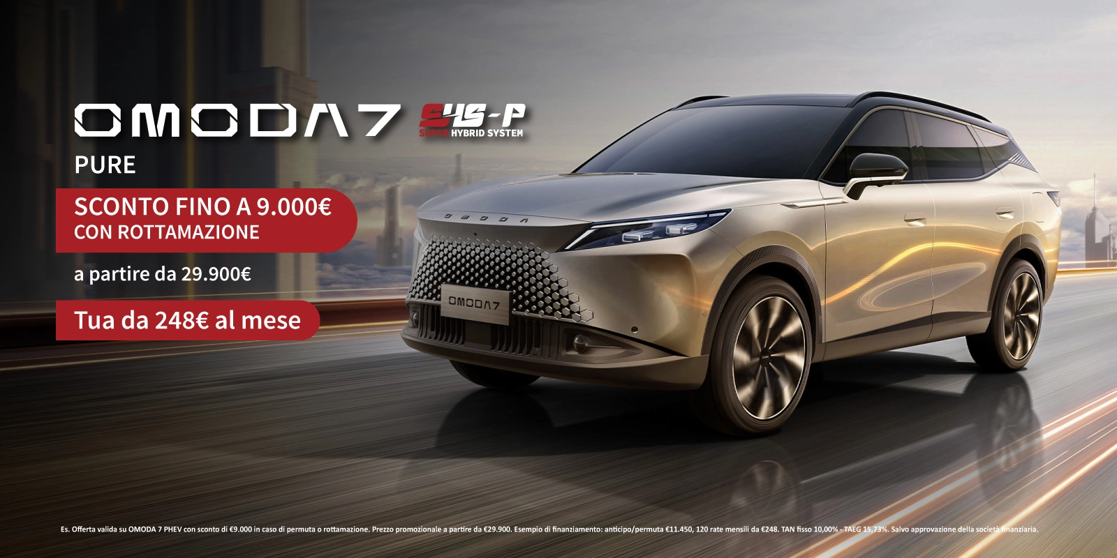 Nuova Omoda 7 SHS-P - Tua a partire da 248€/mese