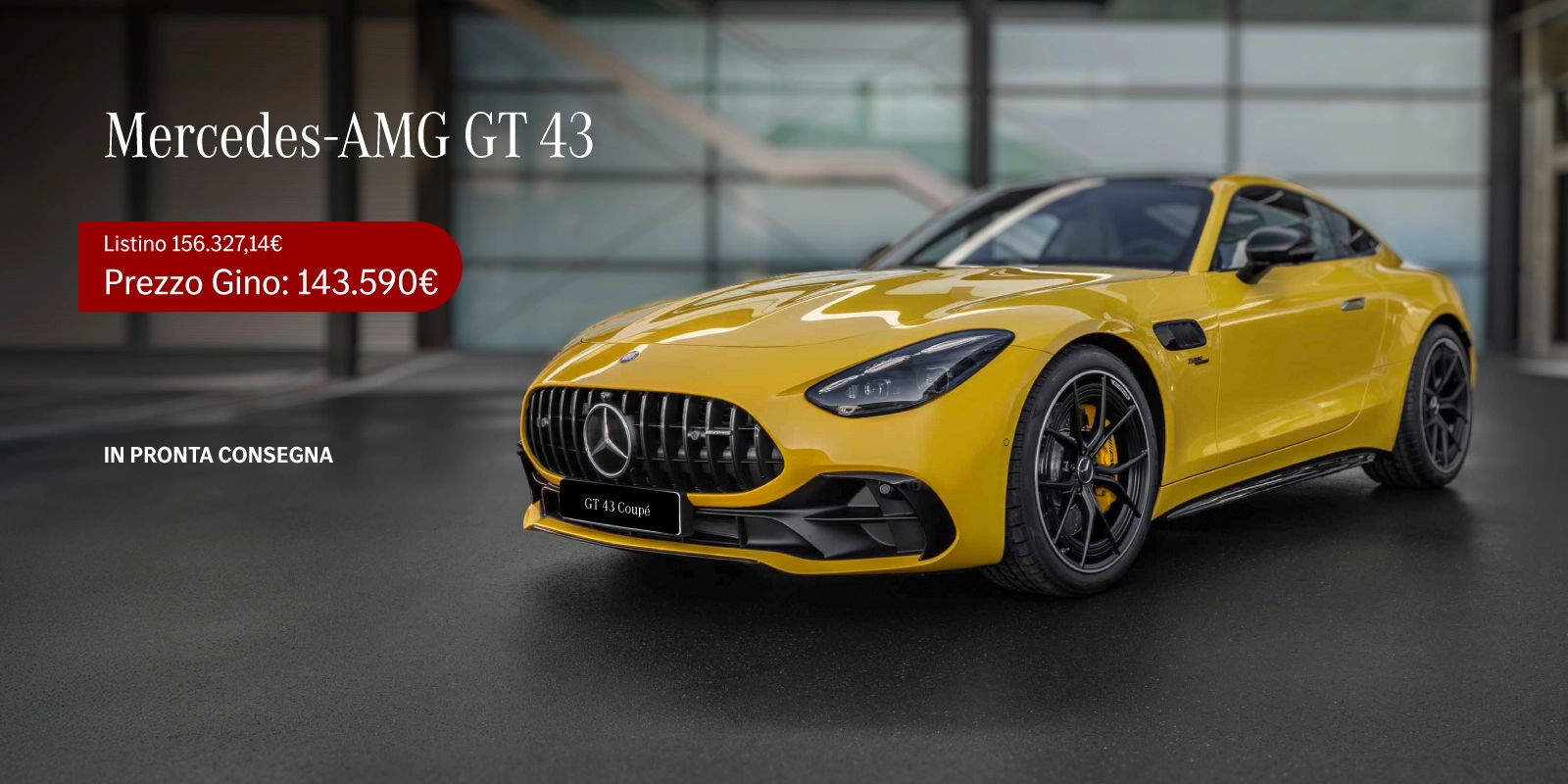 Nuovo Mercedes-AMG GT 43 in pronta consegna
