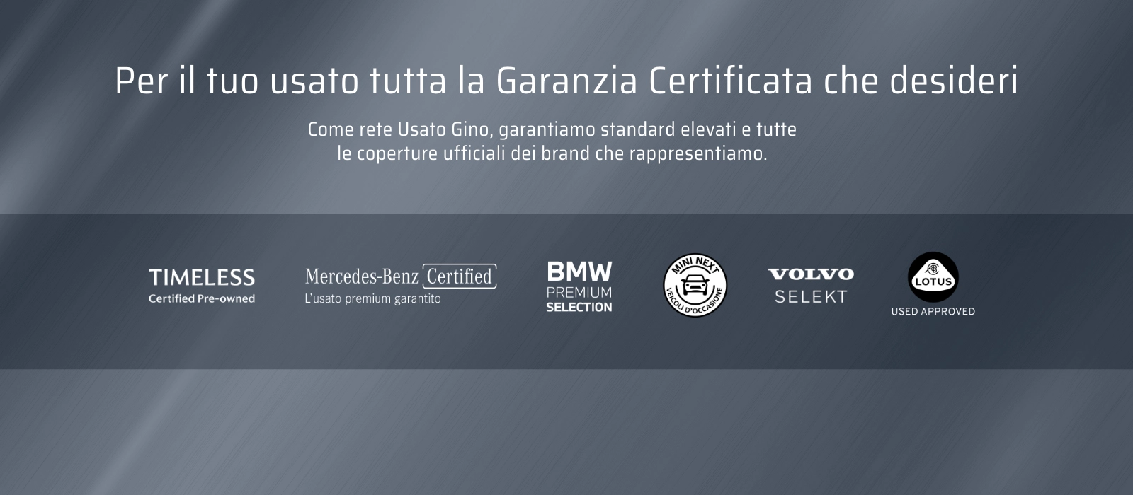 Per il tuo usato tutta la Garanzia Certificata che desideri