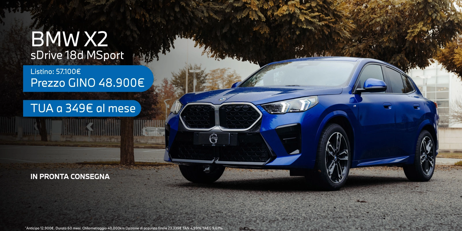 Nuova BMW X2 - Tua a partire da 299€/mese