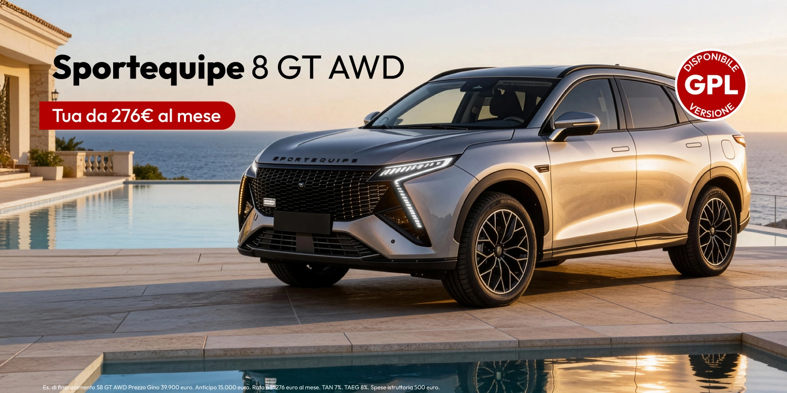 Nuova Sportequipe 8GT AWD - Tua da 276€ al mese