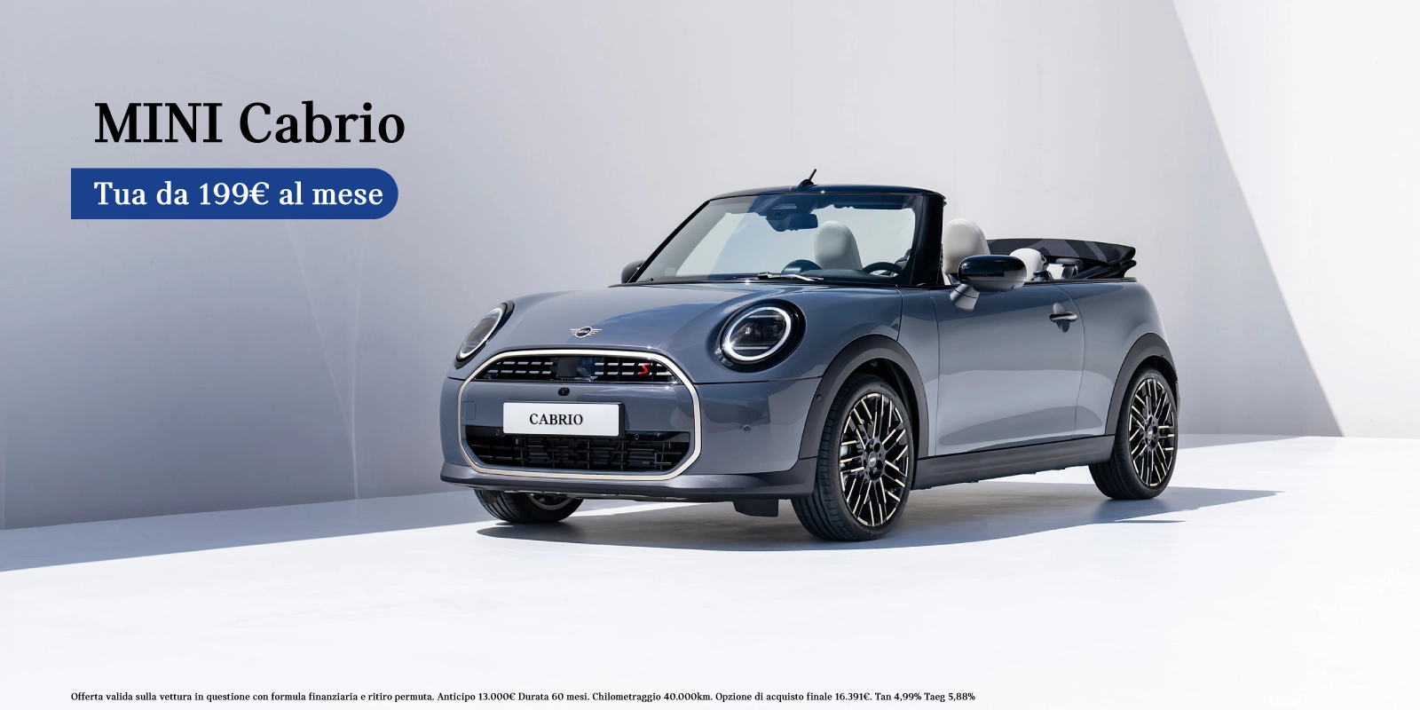 Nuova Mini Cabrio - Tua a partire da 199€/mese