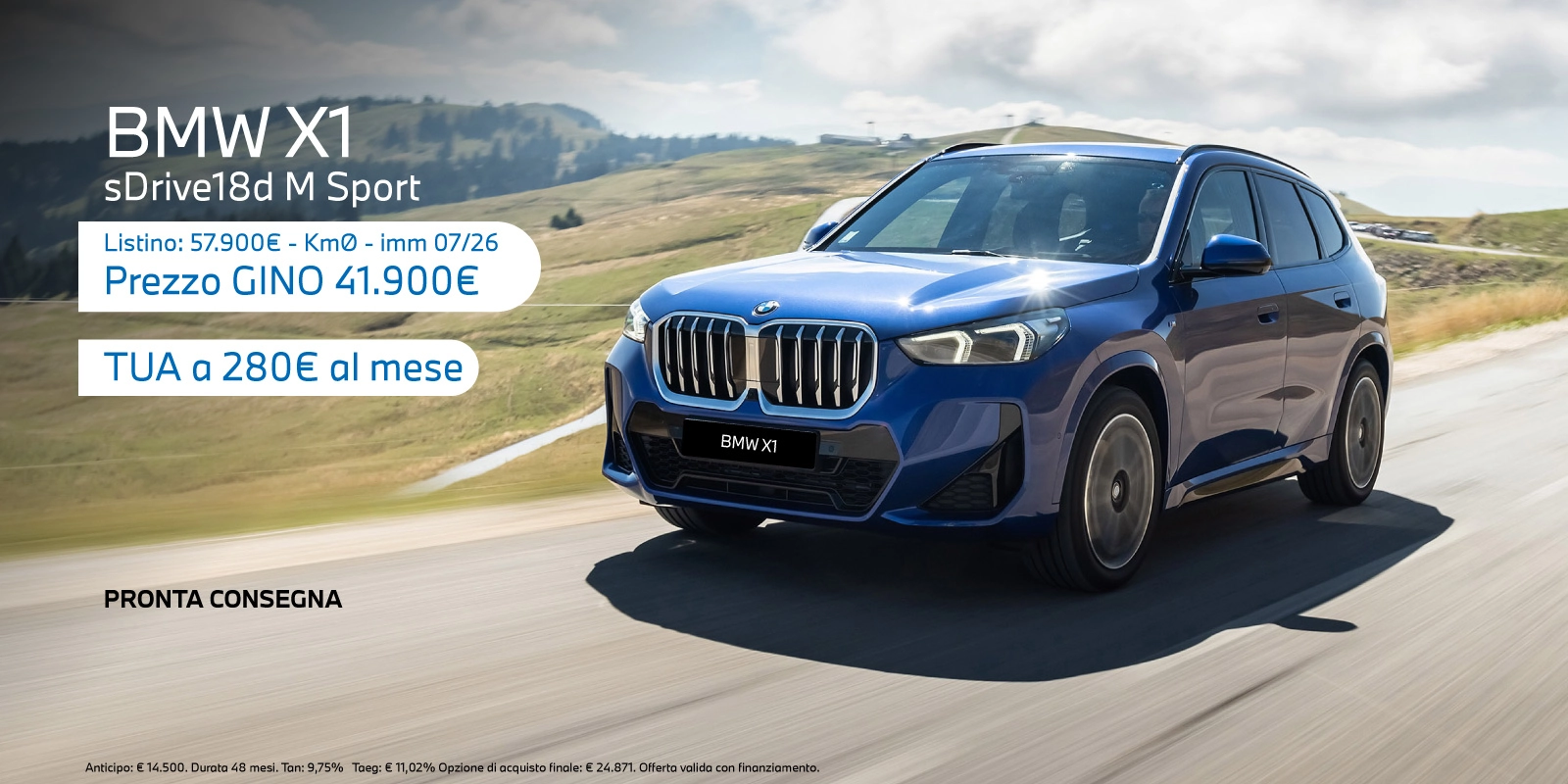 Km0 BMW X1 - Tua a partire da 280€/mese