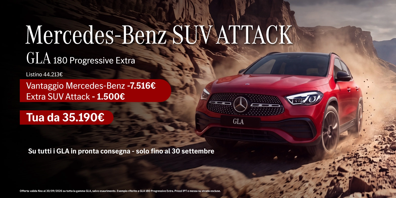 Nuova Mercedes-Benz GLA - 1.500€ di extra sconto sulle GLA in pronta consegna