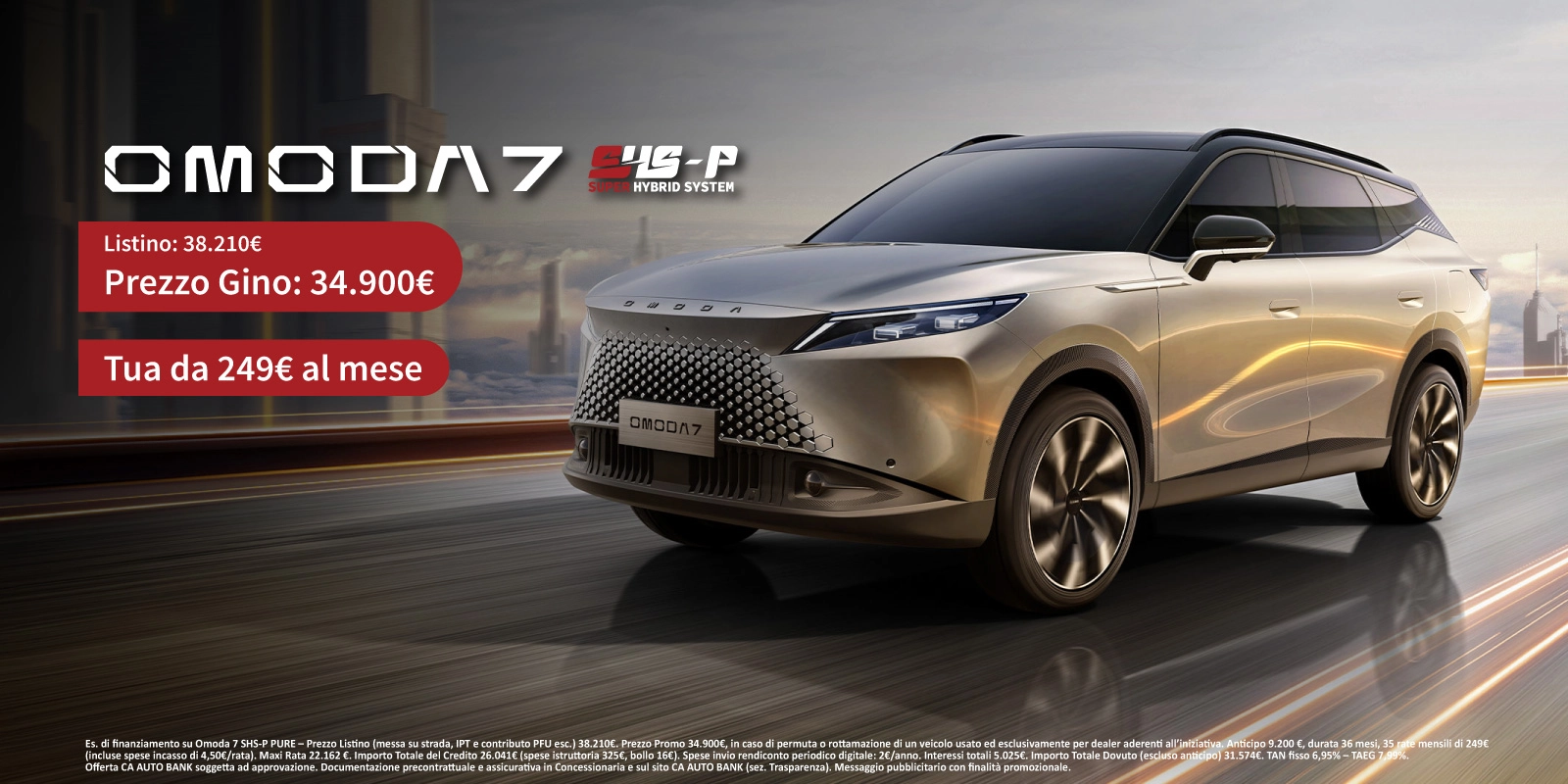 Nuova Omoda 7 SHS-P - Tua a partire da 230€/mese