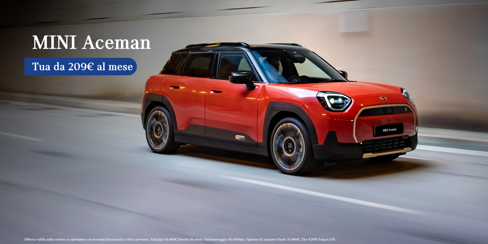 Nuova Mini Aceman - Tua a partire da 209€/mese
