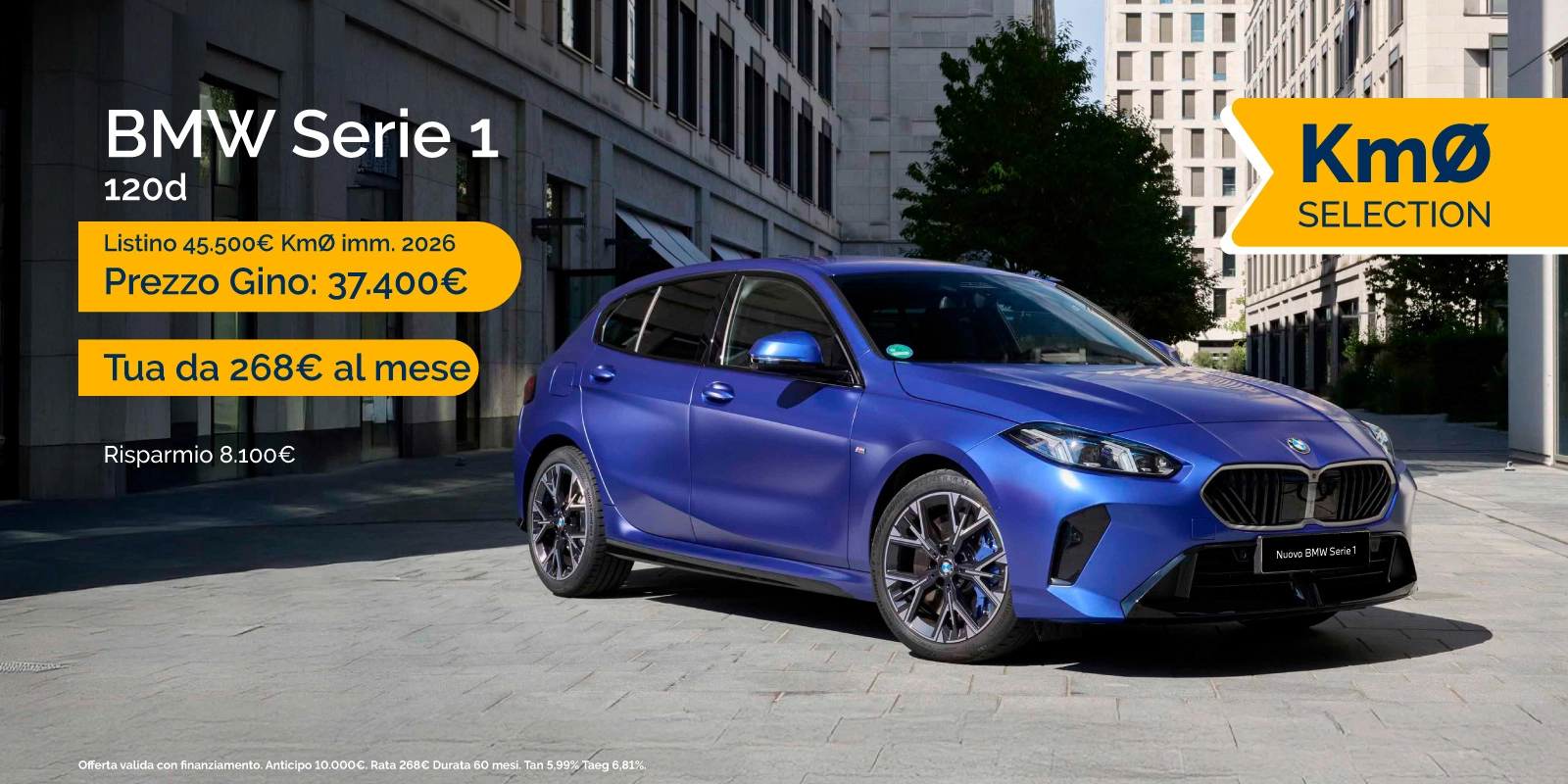 Km0 BMW Serie 1 - fino al 21% di vantaggio cliente