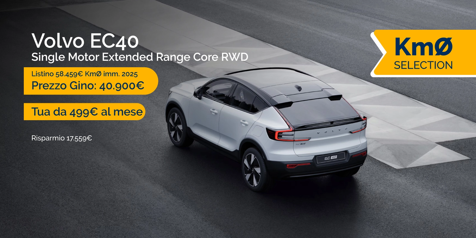 Km0 Volvo EC40 - fino a 17.000€ di vantaggio cliente
