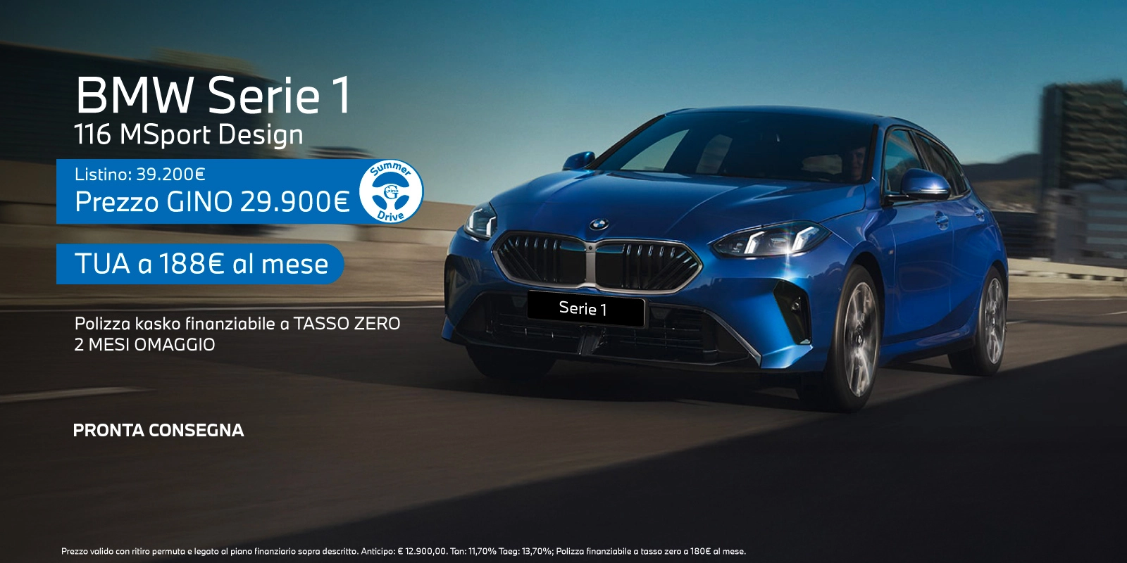 Nuova BMW Serie 1 - Tua a partire da 188€/mese