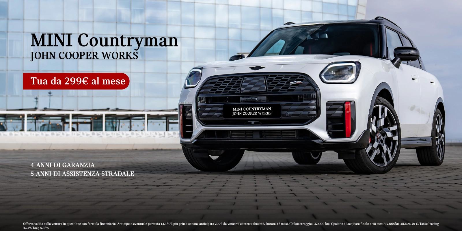 Nuovo Mini JCW Countryman - Tua da 299€ al mese