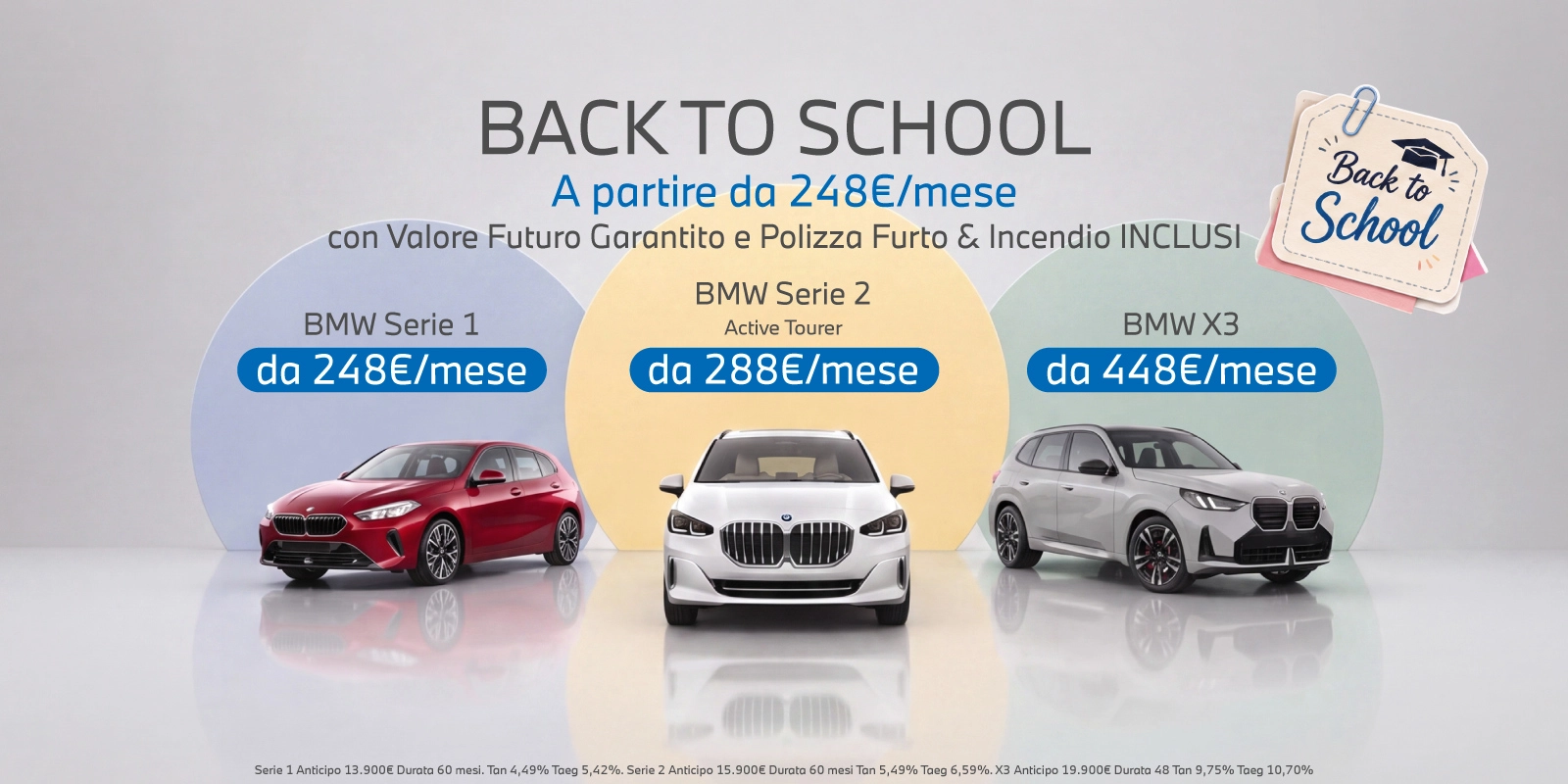 BMW Back to School - A partire da 248€/mese