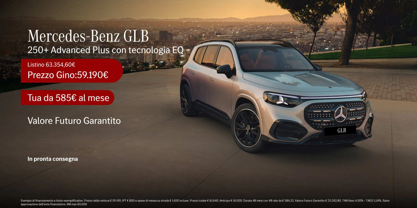 Nuova Mercedes-Benz GLB EQ - Tua a partire da 585€/mese