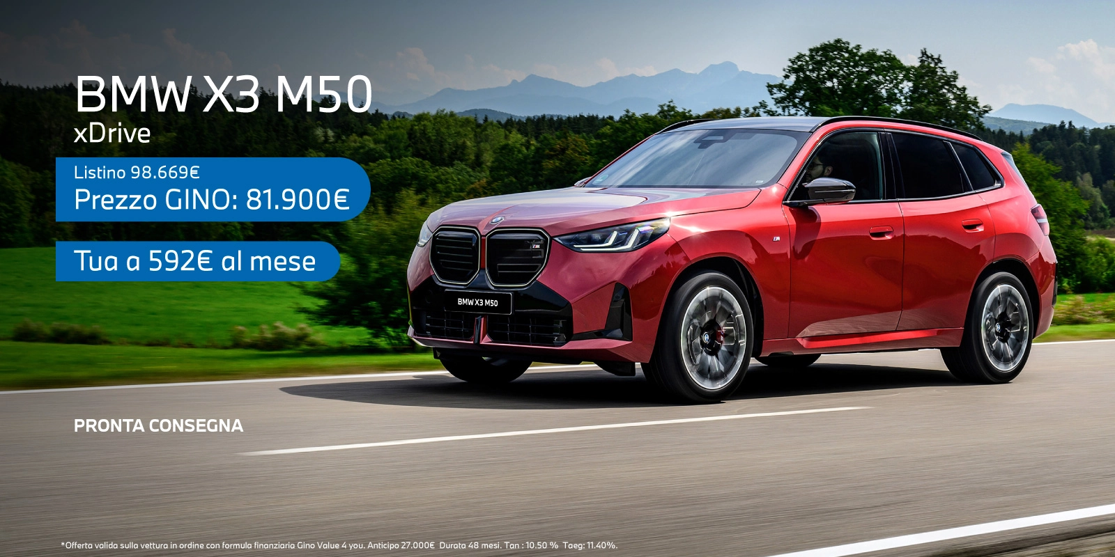 Nuova BMW X3 M50 - Tua a partire da 592€/mese