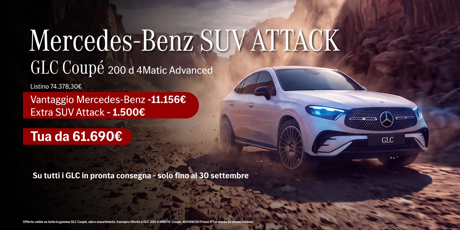 Nuova Mercedes-Benz GLC Coupè - 1.500€ di extra sconto sulle GLC Coupè in pronta consegna