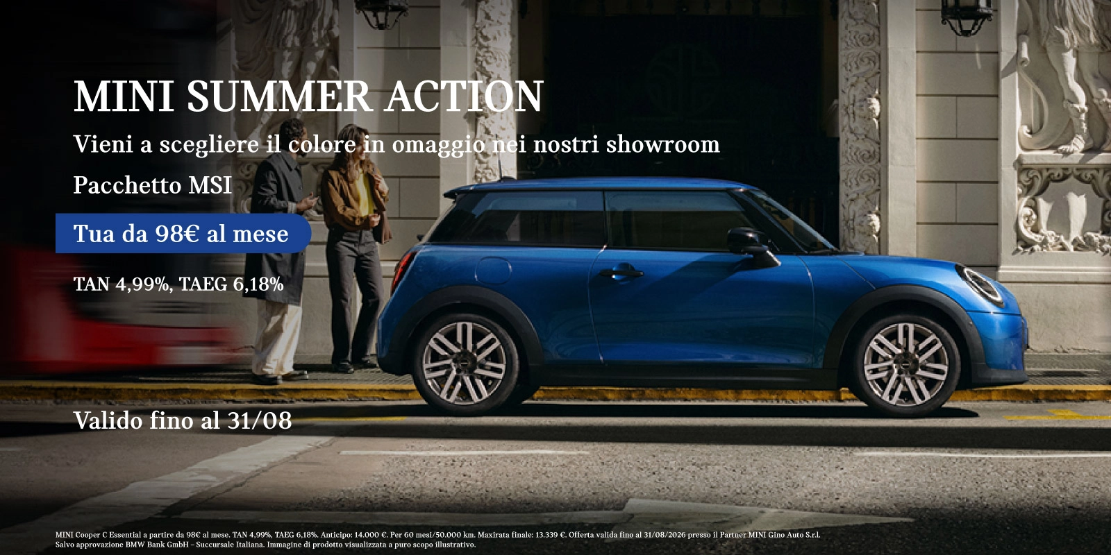 Mini Summer Action - la tua Mini da 99€ al mese