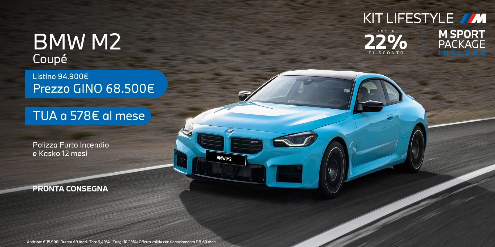 Nuova BMW M2 - Tua a partire da 578€/mese