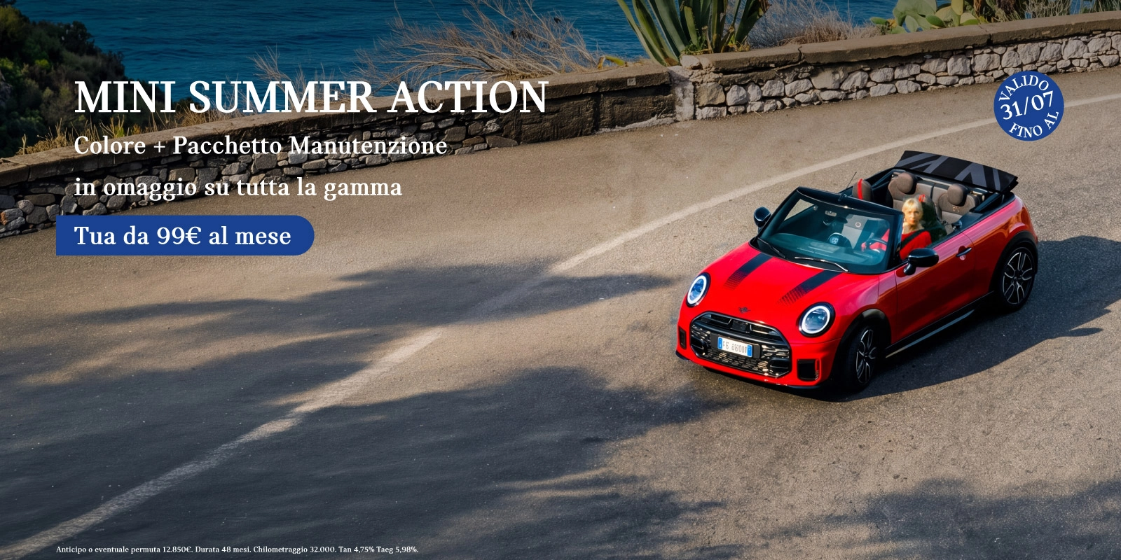Mini Summer Action - la tua Mini da 99€ al mese