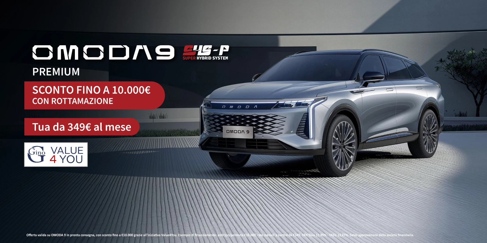 Nuova Omoda 9 SHS-P - Tua a partire da 349€/mese