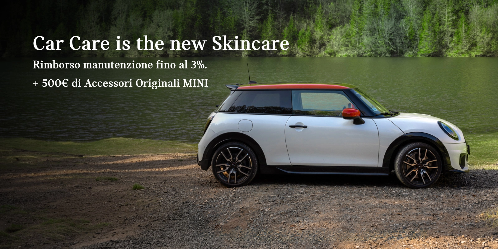 Acquista una nuova MINI: con la manutenzione ricevi fino al 3% del valore dell’auto in cashback, più 500 € in Accessori Originali MINI.