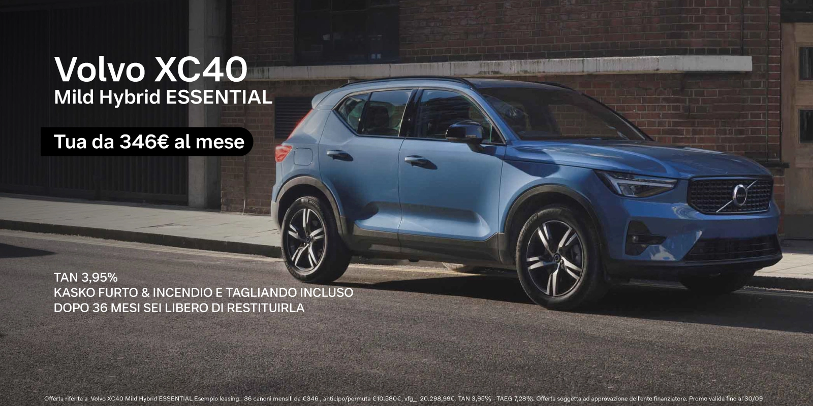 Nuova Volvo XC40 - Tua a partire da 346€/mese