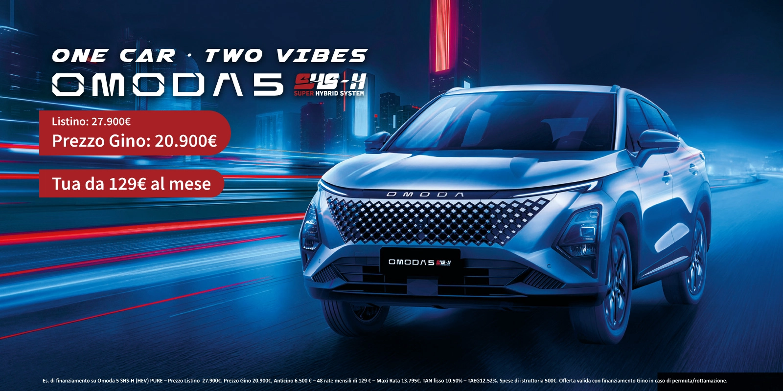 Nuova Omoda 5 SHS-H - Tua a partire da 129€/mese