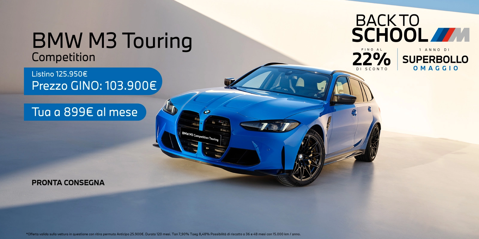 Nuova BMW M3 Touring Competition - Tua a partire da 899€/mese