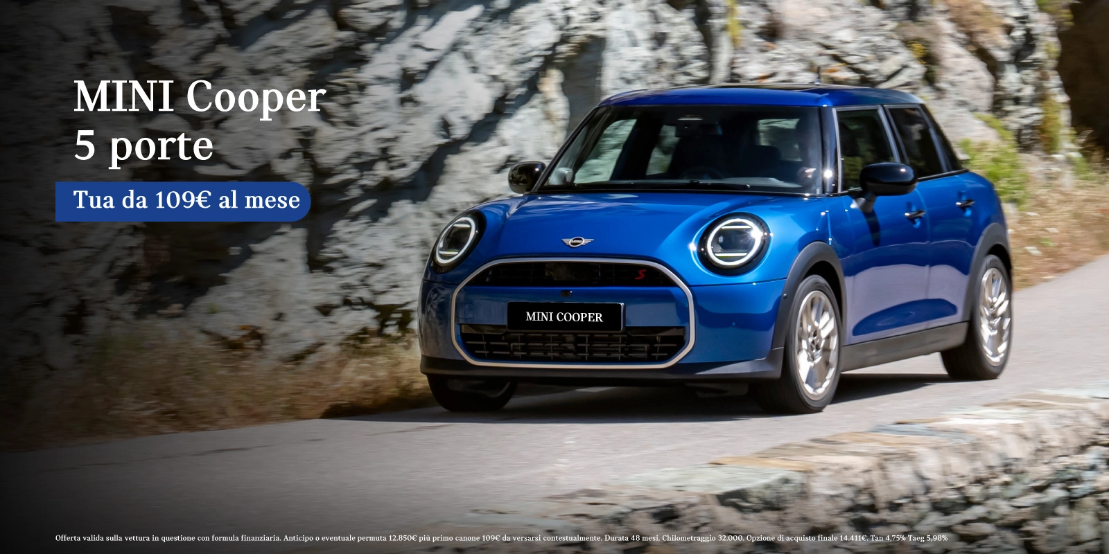 Nuova Mini Cooper 5 Porte - Tua a partire da 109€/mese