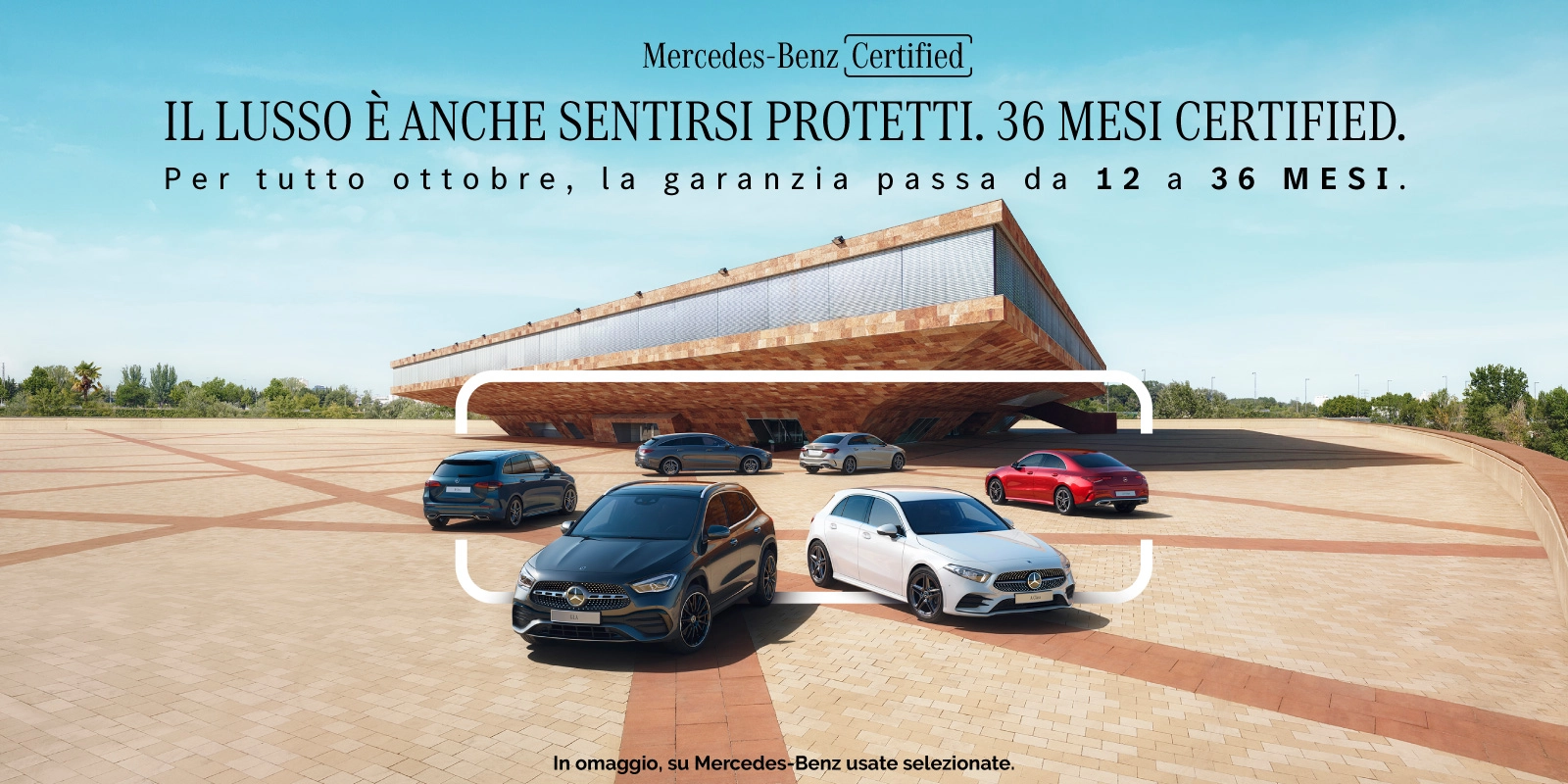 Usato Mercedes Certified GinoStore - Per tutto ottobre, la garanzia passa da 12 a 36 mesi. In omaggio.