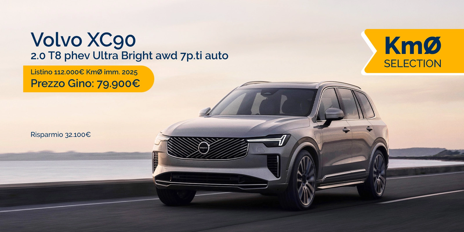 Km0 Volvo XC90 - fino a 32.000€ di vantaggio cliente
