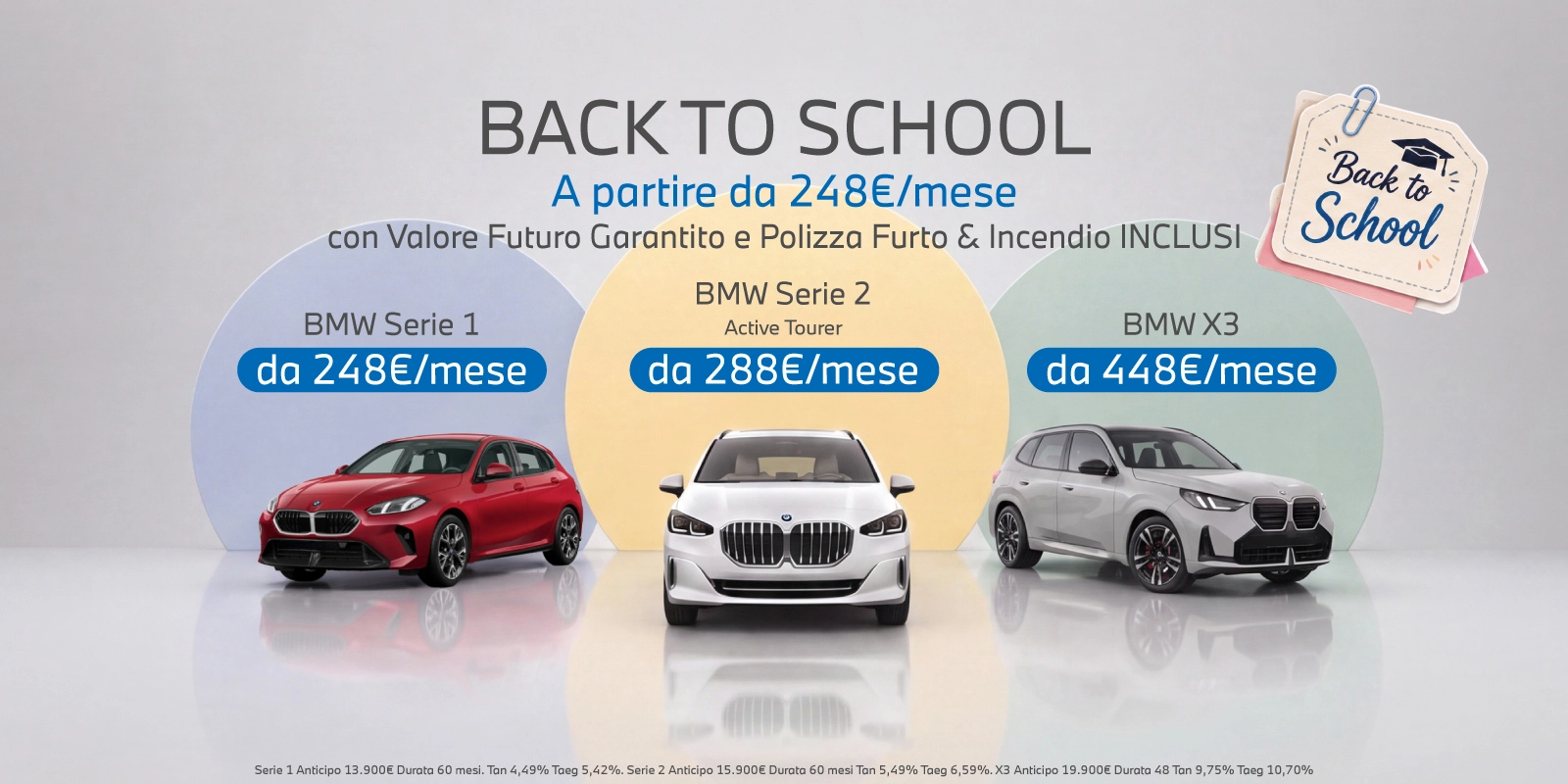 BMW Back to School - A partire da 248€/mese