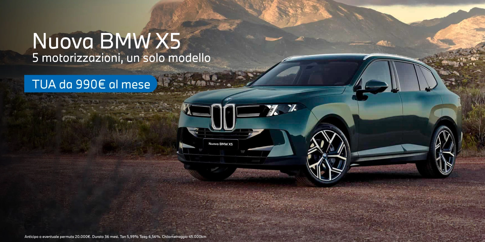 Nuova BMW X5 - Tua da 990€ al mese