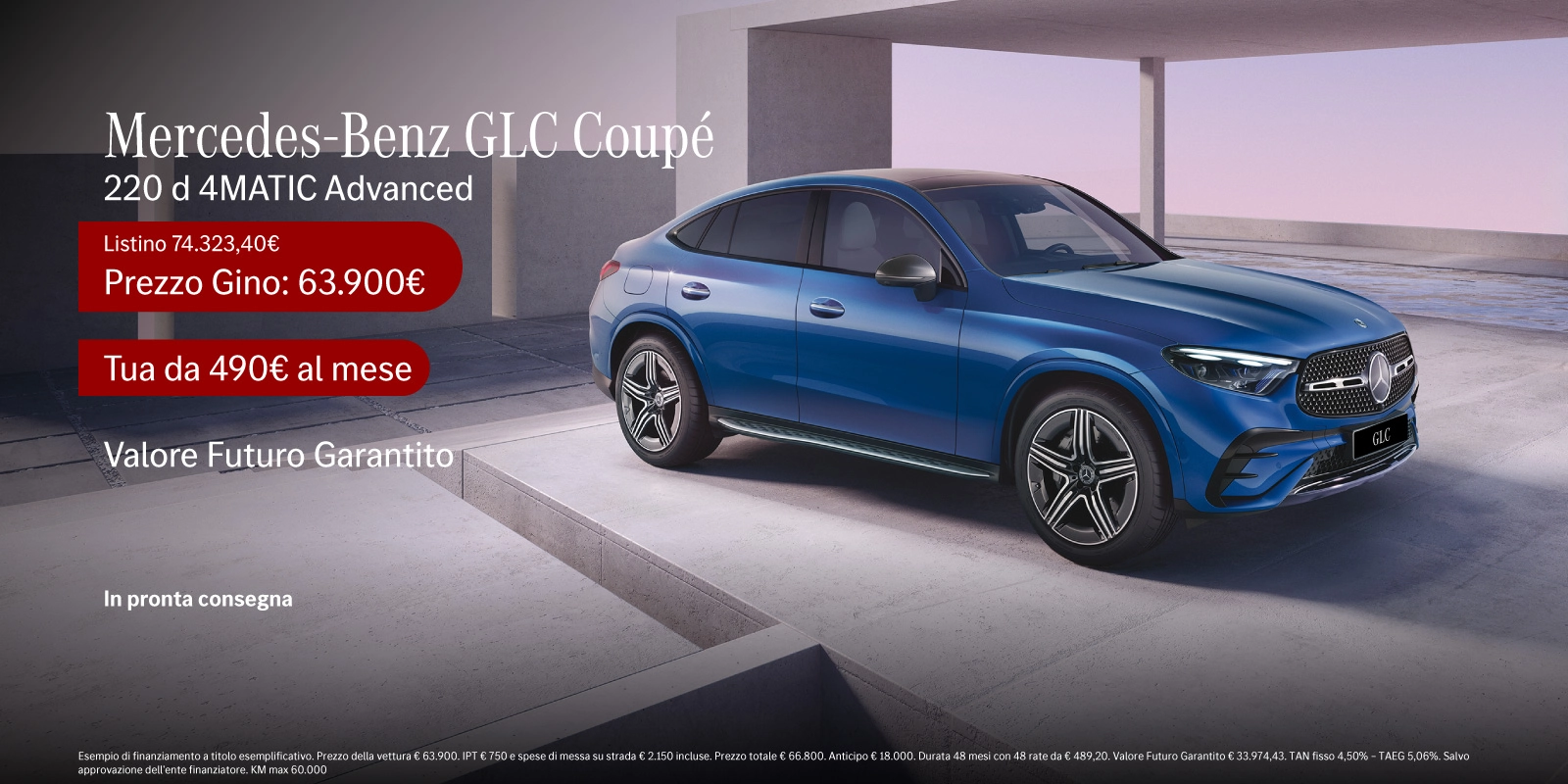 Nuova Mercedes-Benz GLC Coupè - Tua a partire da 490€/mese