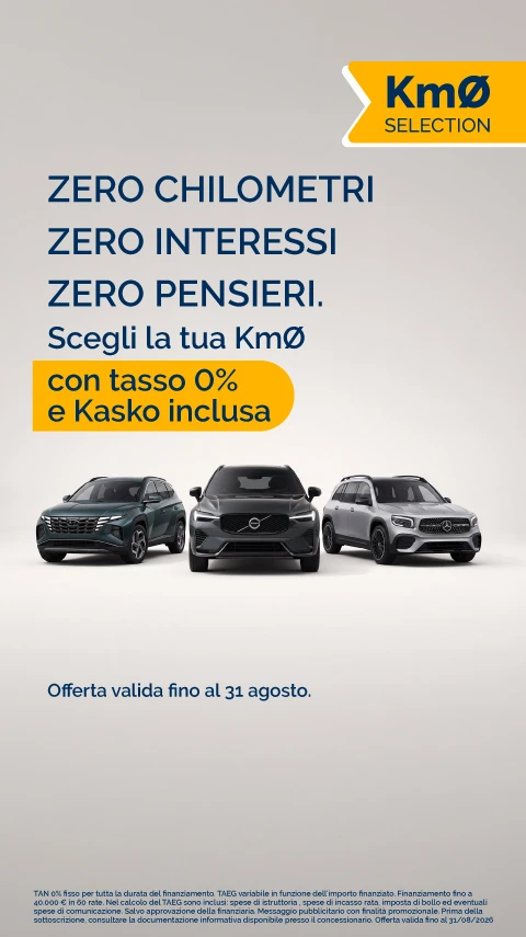 Km0 a tasso 0%, Kasko inclusa