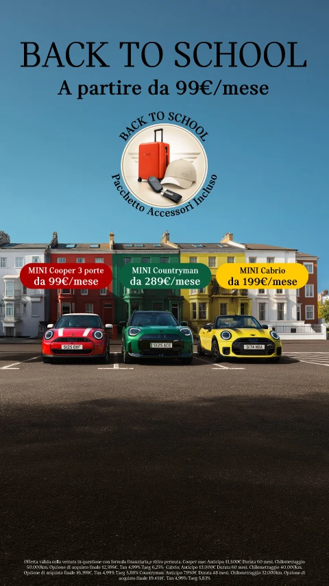 MINI Back to School - A partire da 99€/mese