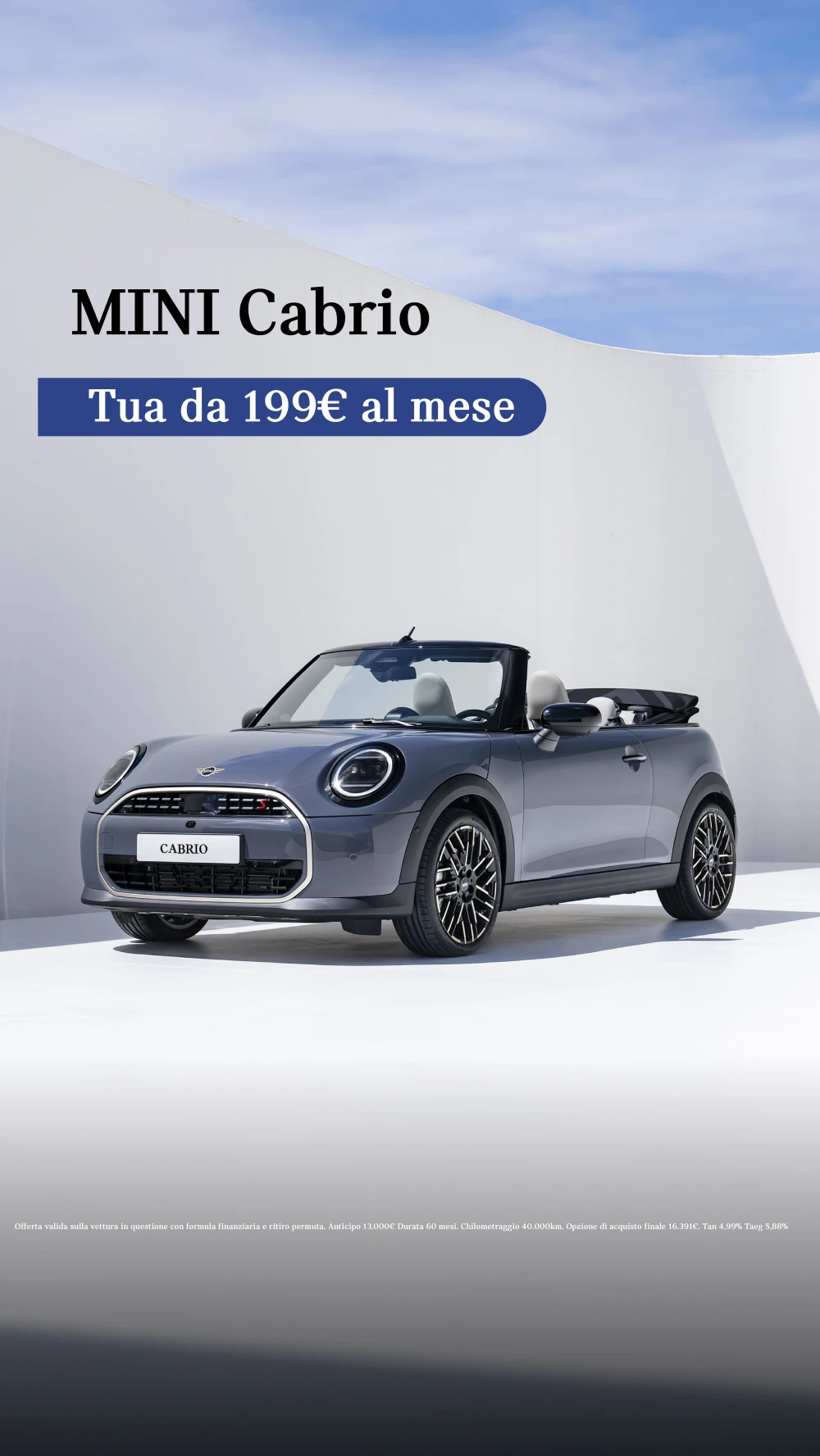 Nuova Mini Cabrio - Tua a partire da 199€/mese