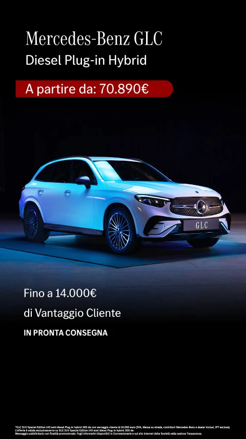 Nuovo Mercedes-Benz GLC è tuo con 14.000€ di Vantaggio Cliente