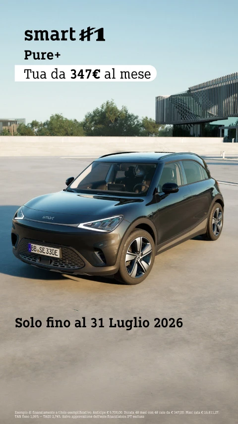 Nuova Smart #1 - Tua da 347€ al mese