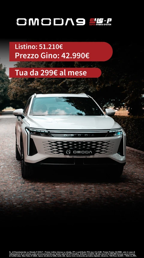 Nuova Omoda 9 SHS-P - Tua a partire da 299€/mese