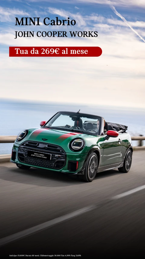 Nuovo Mini Cabrio JCW da 269€ al mese