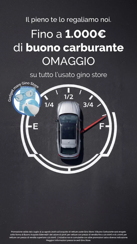1.000€ di buono carburante OMAGGIO