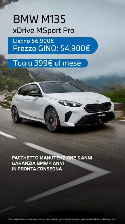 Nuova BMW Serie 1 M135i - Tua a partire da 399€/mese